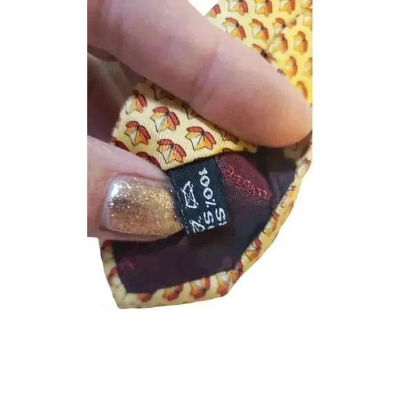 Salvatore Ferragamo Luxury Mens Fall Classic Leaf Print Silk Tie Designer Autumn - Picture 9 of 14